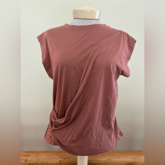 a new day Tops - Asymmetrical Drape Muscle Tee